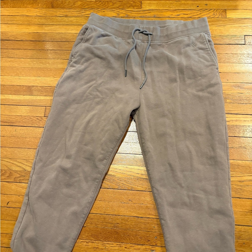 Express Men's Taupe-Gray Drawstring Joggers